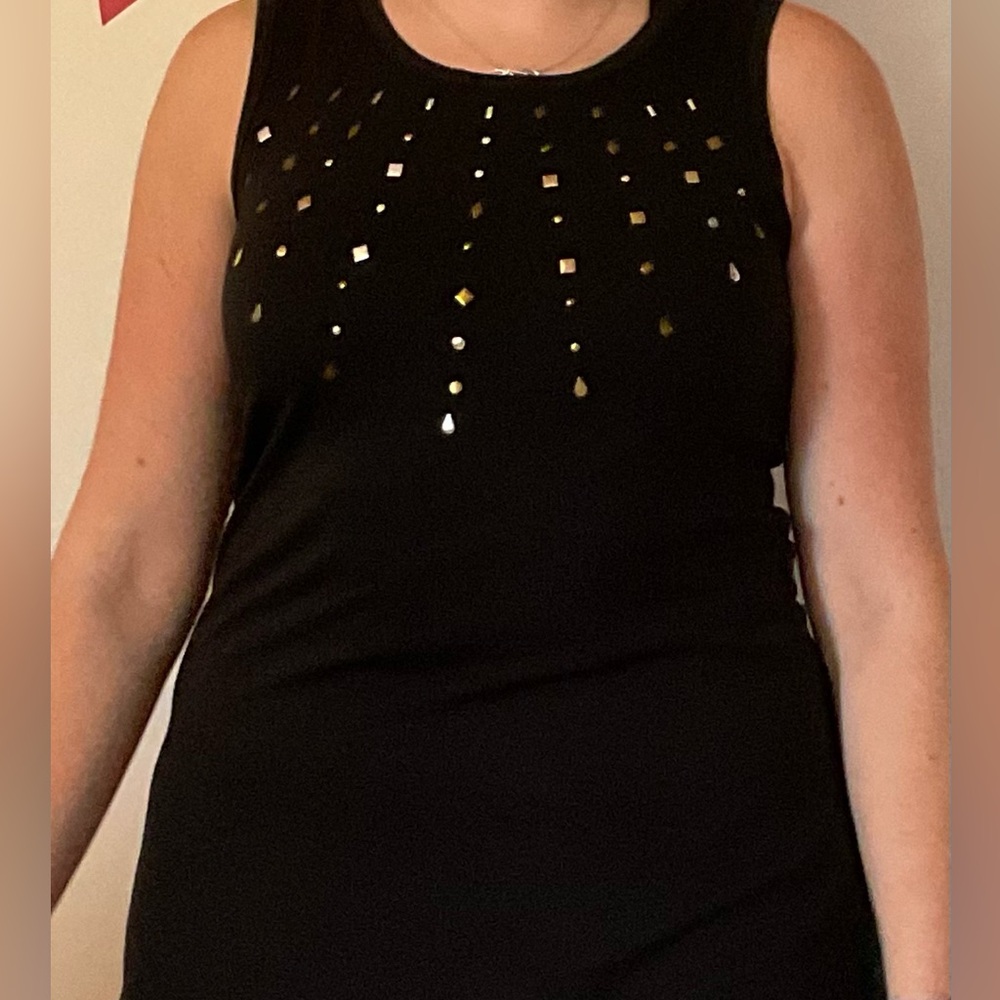 Black sparkly tank top